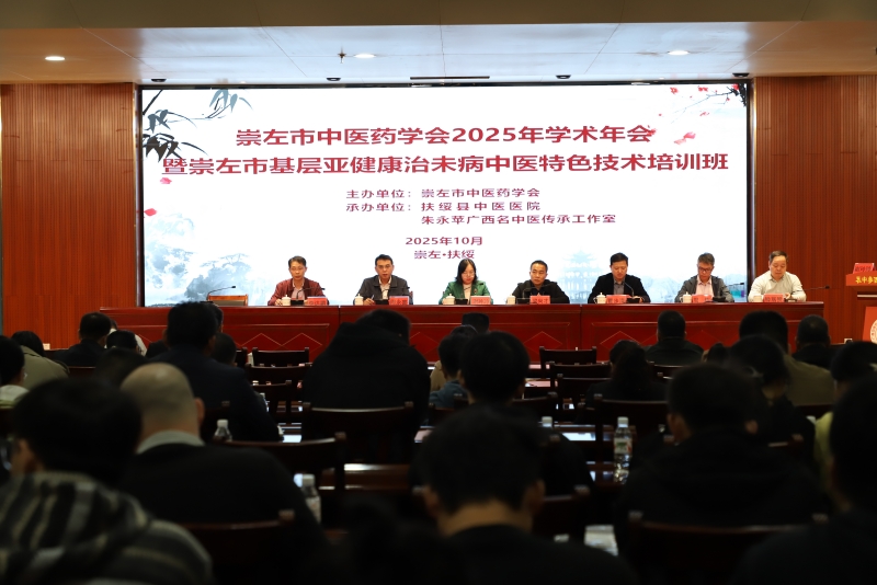 崇左市中医药学会2025年学术年会暨崇左市基层亚健康治未病中医特色技术培训班在我院空港分院成功召开