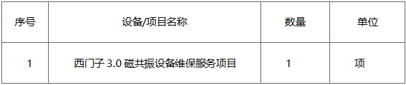 广西中医药大学附属瑞康医院西门子3.0磁共振设备维保服务项目市场调研公告